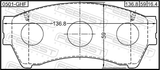 Febest 0501-GHF Pad Kit, Disc Brake, Front - Kit (With Anti Squeal Shim)