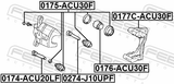Febest 0176-ACU30F Front Caliper Piston D63.5