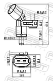 Febest 23606-002 ABS Sensor Front Left