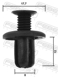 Febest 88570-150 Retainer Clip