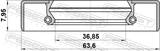 Febest 95GDY-38630808X Oil Seal Rear Hub 36.85X63.6X7.95X7.95