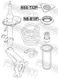 Febest NB-B18F Front Shock Absorber Bearing