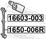 Febest 1650-006R Link, Height Control Sensor