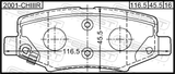 Febest 2001-CHIIIR Pad Kit, Disc Brake, Rear - Kit