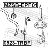Febest 0523-TRBF Front Stabilizer Link / Sway Bar Link