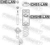 Febest CHSHB-LAN Front Shock Absorber Boot