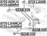 Febest SZAB-040 Rear Knuckle Bushing