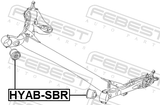 Febest HYAB-SBR Rear Crossmember Bushing