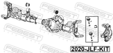 Febest 2020-JLF-KIT Ball Joint Front Steering Knuckle Repair Kit