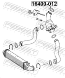 Febest 16400-012 Air Intake Hose Seal 52.6X4