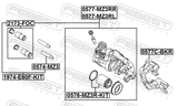 Febest 0577-MZ3RL Rear Left Brake Caliper Assembly