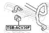 Febest TSB-ACV30F Front Stabilizer Bar Bush D23