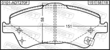 Febest 0101-ADT270F Pad Kit, Disc Brake, Front - Kit (With Anti Squeal Shim)