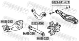 Febest HAB-243 Bushing, Rear Trailing Arm