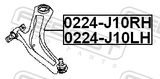 Febest 0224-J10LH Left Front Arm