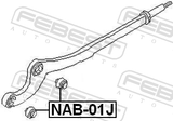 Febest NAB-01J Bushing, Front Lower Control Arm