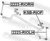 Febest KSB-RIOF Front Stabilizer Bar Bush D23.8