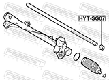 Febest HYT-SG07 Steering Rack Bushing