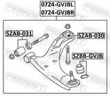Febest 0724-GVJBL Left Front Arm