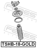 Febest TSHB-18-GOLD Universal Boot With Jounce Bumper, Shock Absorber
