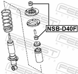 Febest NSB-D40F Front Shock Absorber Bushing