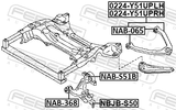 Febest 0224-Y51UPLH Left Upper Front Arm