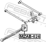 Febest MZAB-024 Rear Trailing Rod Bushing
