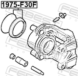 Febest 1975-F30F Front Brake Caliper Repair Kit (Set For One Side)