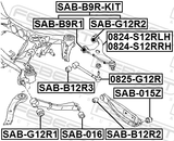 Febest 0824-S12RRH Right Upper Rear Arm