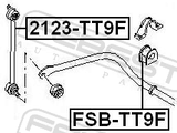 Febest 2123-TT9F Front Stabilizer Link / Sway Bar Link