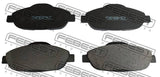 Febest 2501-308F Pad Kit, Disc Brake, Front