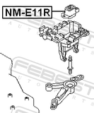Febest NM-E11R Rear Engine Mount