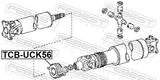 Febest TCB-UCK56 Drive Shaft Bearing
