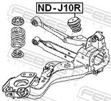 Febest ND-J10R Rear Shock Absorber Jounce Bumper