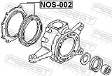 Febest NOS-002 Repair Kit Seal Sub-Assy Steering Knuckle