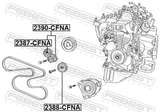 Febest 2387-CFNA Pulley Tensioner