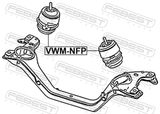 Febest VWM-NFP Engine Mount (Hydro)