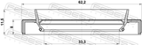 Febest 95HBY-35620812R Drive Shaft Oil Seal 33.3X62.2X8X11.5