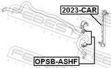 Febest OPSB-ASHF Front Stabilizer Bar Bush Kit