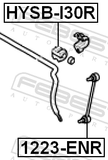 Febest HYSB-I30R Rear Stabilizer Bar Bush D14.8