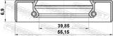 Febest 95GDY-41550707X Oil Seal Rear Hub 39.85X55.15X6.9X6.9