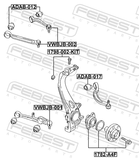 Febest VWBJB-002 Upper Control Arm Ball Joint Boot 26.5X22.6X12