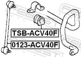 Febest TSB-ACV40F Front Stabilizer Bar Bush D24