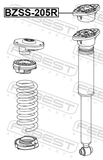 Febest BZSS-205R Rear Shock Absorber Mounting