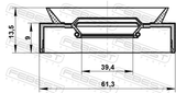 Febest 95PAS-41610913C Drive Shaft Oil Seal 39.4X61.3X9X13.5