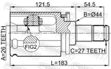 Febest 1911-E70LH Inner CV Joint Left 26X44X27