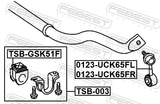 Febest TSB-GSK51F Front Stabilizer Bar Bush D35