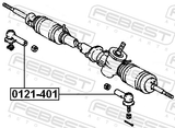 Febest 0121-401 Steering Tie Rod End