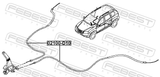 Febest 02100-D10 Parking Brake Cable