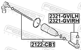 Febest 2122-CB1 Steering Tie Rod